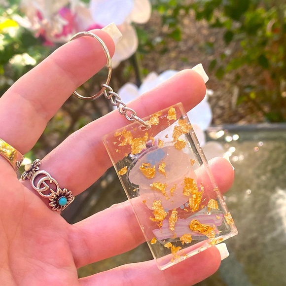 Blueberry Pancakes & Bacon Breakfast Keychain Resin Art 🥞🫐 🥓 - Picture 6 of 13